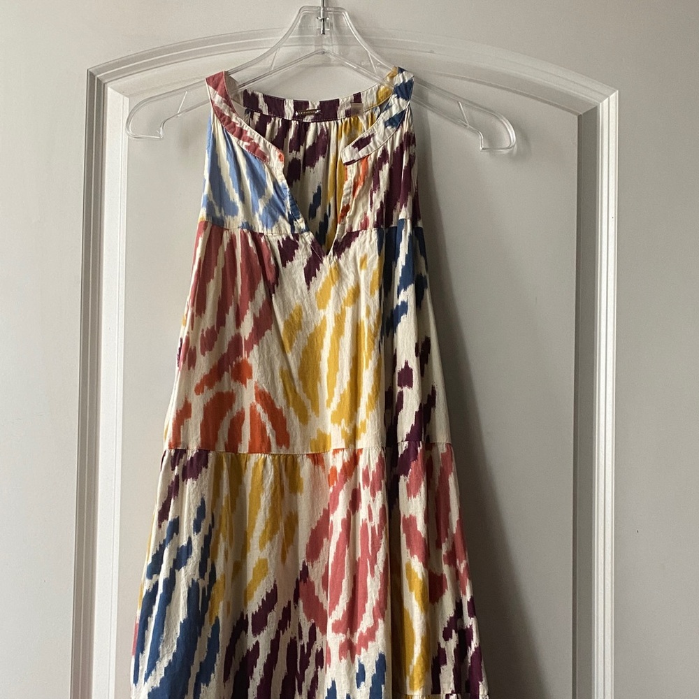 T Tahari Purple and Cream Patterned Dress